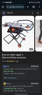 Evolution Rage 5s tafelzaag, Ophalen, Gebruikt
