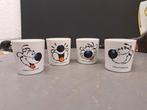 Vintage 4 Eierdopjes Dommel Cubitus Dupa Le Lombard 2002., Ophalen of Verzenden, Nieuw, Keramiek, Overige typen