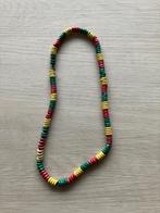 kralen kraal ketting in Rasta-kleuren (rood, geel, groen), Ophalen of Verzenden, Zo goed als nieuw, Rood
