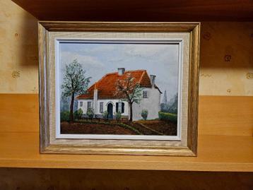 Schilderijtje op houtpaneel. beschikbaar voor biedingen