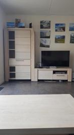 Houten salonset (olm): salontafel, TV-meubel en barkast, Huis en Inrichting, Ophalen, Zo goed als nieuw