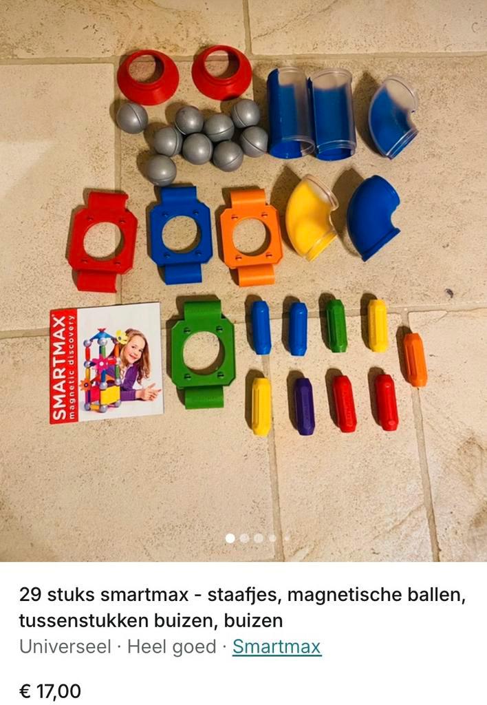 Smartmax staven, magnetische bollen, enz., Kinderen en Baby's, Speelgoed | Educatief en Creatief, Gebruikt, Bouwen, Ophalen of Verzenden