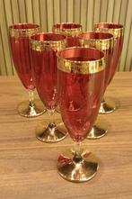 Ensemble de six verres en cristal, Antiquités & Art, Enlèvement ou Envoi