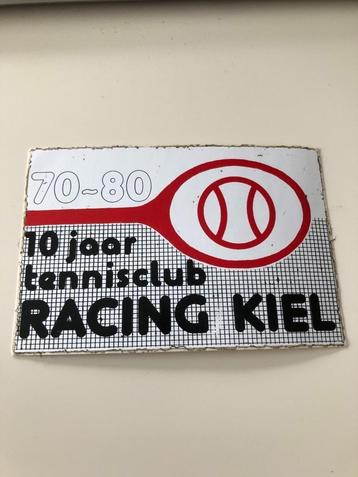 Vintage sticker 70-80 tennisclub Racing Kiel, Enlèvement ou Envoi