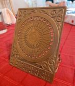 Vintage eeuwigdurende koperen kalender - zonnekalender, Antiek en Kunst, Ophalen of Verzenden