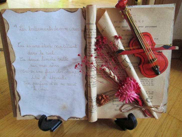 Livre à décorer sur chevalet, Huis en Inrichting, Woonaccessoires | Droogbloemen, Zo goed als nieuw, Ophalen of Verzenden