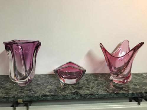 Flamboyante en zeer decoratieve kristallen Val St Lambert  V, Antiek en Kunst, Antiek | Glaswerk en Kristal, Ophalen