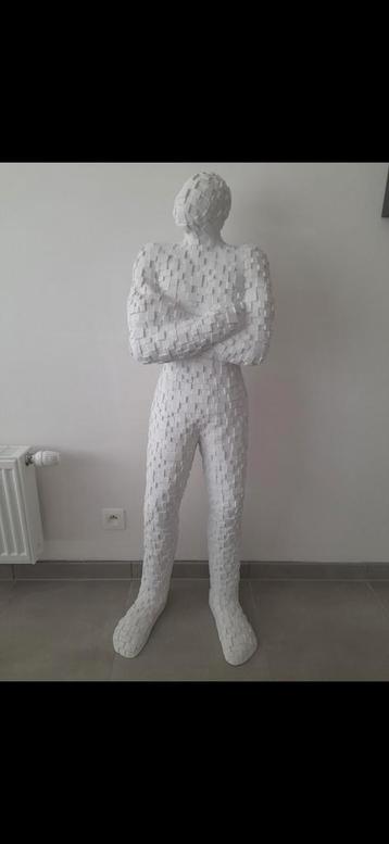 French standing man mosaique sculpture