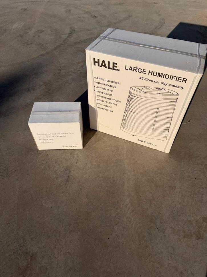 Luchtbevochtiger Hale PCMH45 + extra filterset, Electroménager, Équipement de traitement de l'air, Neuf, Humidificateur, Enlèvement