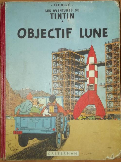 Tintin/Hergé (Objectif Lune) Copyright 1953, Livres, BD, Utilisé, Une BD, Enlèvement ou Envoi