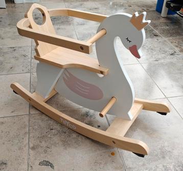 Tryco hobbelzwaan hout met zijbeugels hobbelpaard beschikbaar voor biedingen