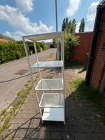 Witte glaze kast met glaze schabbe, Huis en Inrichting, Kasten | Stellingkasten, Ophalen, Zo goed als nieuw