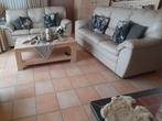 Lederen salon, Huis en Inrichting, Fauteuils, Ophalen, Leer