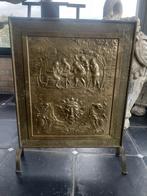 Pare feu pare étincelles décoratif ancien laiton antiquité, Antiquités & Art, Enlèvement ou Envoi, Cuivre