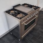 ☘️️️️ Poêle Boretti de luxe 90 cm en acier inoxydable + plaq, Comme neuf, 5 zones de cuisson ou plus, Classe énergétique A ou plus économe