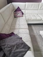 Wit lederen salon + salontafel, Ophalen, Gebruikt, Leer, Modern