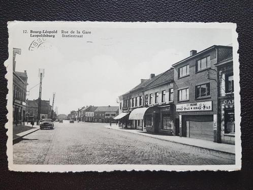 Leopoldsburg Bourg-Léopold Statiestraat, Verzamelen, Postkaarten | België, Gelopen, Limburg, 1940 tot 1960, Ophalen of Verzenden
