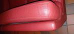 Rood lederen 2zits fauteuil, Huis en Inrichting, Zetels | Zetels, Ophalen, Past in alle interieurs., Gebruikt, 150 tot 200 cm