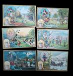 Set van 6  Liebig-prentjes – “Évolutions du temps” ca. 1904, Verzamelen, Foto's en Prenten, Gebruikt, Ophalen of Verzenden, Voor 1940