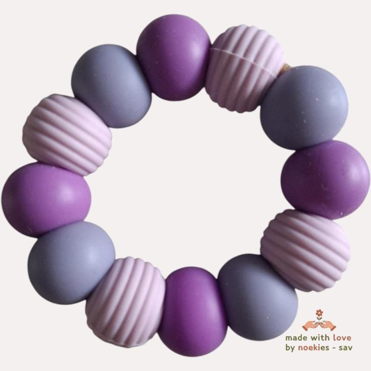 Noekies Bijtring lila donkerpaars, Kinderen en Baby's, Speelgoed | Babyspeelgoed, Nieuw, Overige typen, Verzenden