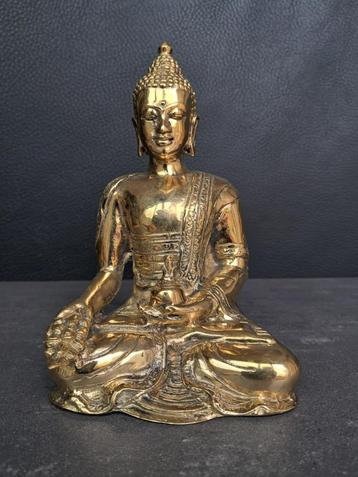 Gouden bronzen medicijn Boeddha/Azië/Tibet/Varada Mudra beschikbaar voor biedingen