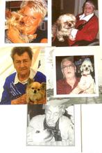 5 Bidprentjes van personen met hun lievelingsdier(hond), Collections, Images pieuses & Faire-part, Enlèvement ou Envoi, Image pieuse