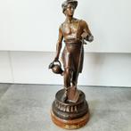 Beeld LABOUREUR in zamac : 19 eeuw - H 40 cm, Antiek en Kunst, Ophalen