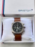 BRISTON Clubmaster Classique 40mm acier bracelet cuir, Comme neuf