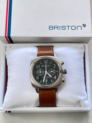BRISTON Clubmaster Classic 40mm stalen leren horlogeband