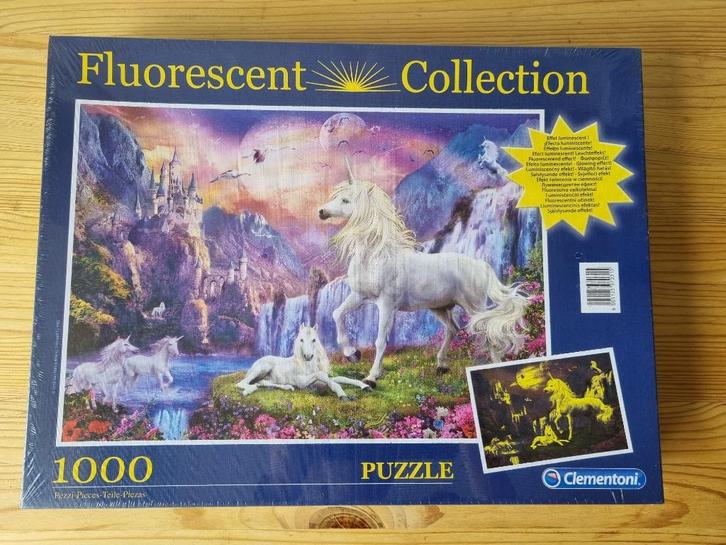 puzzel Clementoni 1000 Fluorescent, Hobby en Vrije tijd, Denksport en Puzzels, Nieuw, Legpuzzel, 500 t/m 1500 stukjes, Ophalen of Verzenden
