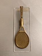Vintage messing tennisracket papier houder clip, Ophalen of Verzenden