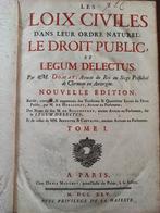 Dumon,Droit civiles, public, 1745, Paris,D Mouchet, Antiek en Kunst, Antiek | Boeken en Manuscripten, Ophalen