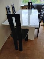 GRATIS ! Marmeren tafel met 4 stoelen, Overige materialen, Gebruikt, Rechthoekig, Ophalen