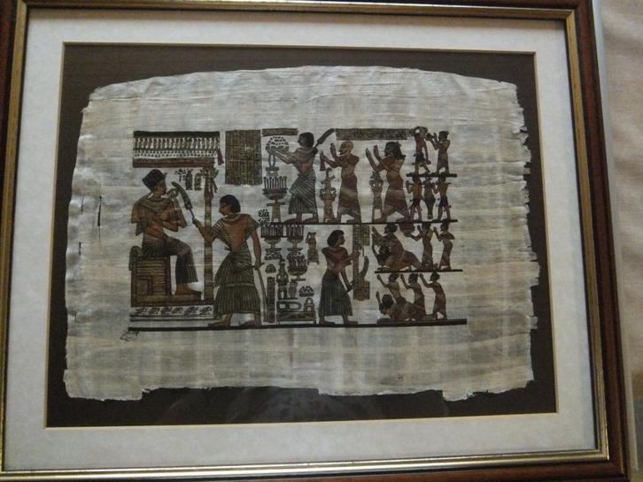 egyptisch papyrus (2), Antiek en Kunst, Kunst | Schilderijen | Klassiek, Ophalen of Verzenden