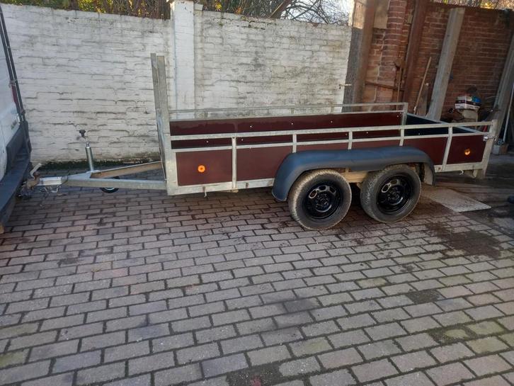 Volledig vernieuwde dubbelas aanhangwagen, Auto diversen, Aanhangers en Bagagewagens, Zo goed als nieuw, Ophalen