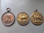 3 landbouwmedailles waarin 1 van 1897, Ophalen of Verzenden, Brons