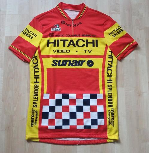 Maillot de vélo vintage Hitachi Sunair, Sports & Fitness, Cyclisme, Utilisé, Enlèvement ou Envoi