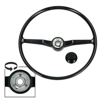 VW Stuurwiel 1968 - 1973 Zwart Erker T2A T2ab T2B 211415651D beschikbaar voor biedingen
