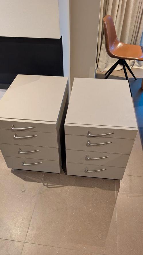 2 lade kastjes op wielen voor onder een bureau, Huis en Inrichting, Kasten | Ladekasten, Gebruikt, Ophalen