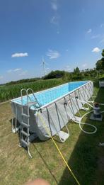 Zwembad bestway power steel 640x274x132cm, Tuin en Terras, Zwembaden, Gebruikt, 200 tot 300 cm, Rechthoekig, Ophalen