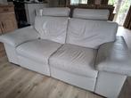 2 lederen fauteuils - merk Natuzzi, Huis en Inrichting, Fauteuils, Ophalen, Gebruikt, Hout