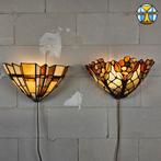 2 vintage Tiffany wandlampen (glas in lood) Perfecte staat, Antiek en Kunst, Ophalen of Verzenden