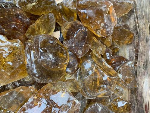 500kg Amber glasbrokken voor steenkorven, Tuin en Terras, Tuinhekken en Hekwerk, Nieuw, Tuinhek, Overige materialen, Ophalen