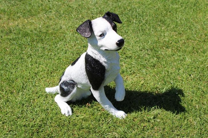 Een JACK RUSSELL-hond van natuurlijke grootte, Tuin en Terras, Tuinbeelden, Nieuw, Dierenbeeld, Kunststof, Ophalen