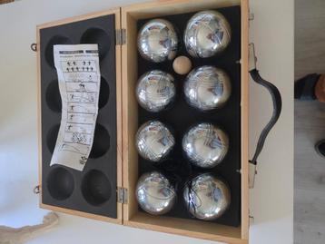 Petanque Jeu de Boules in houten kist = ongebruikt beschikbaar voor biedingen