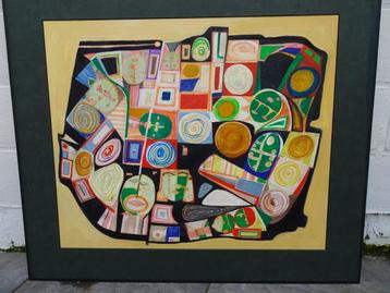 modern kunstwerk getekend Lieve ? stijl Linotte vintage beschikbaar voor biedingen