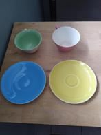 2 kopjes en bord BOCH - pastel, Antiek en Kunst, Ophalen of Verzenden