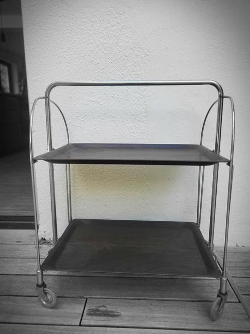 Gerlinol vintage trolley, Huis en Inrichting, Tafels | Bijzettafels, Gebruikt, Hout, Ophalen