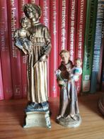 2 oude St Antonius beeldjes, Ophalen of Verzenden