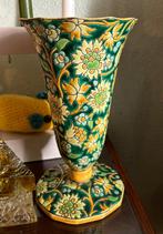 Emaux de Longwy Vase cornet en faïence  1930, Antiek en Kunst, Antiek | Vazen, Ophalen of Verzenden